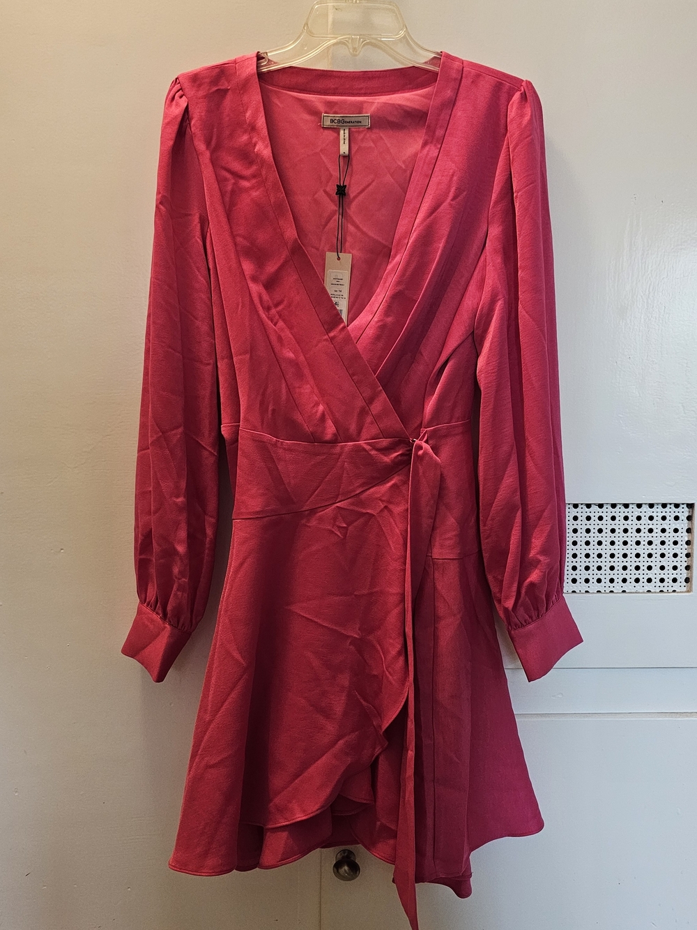BCBGeneration Hot Pink Wrap Dress